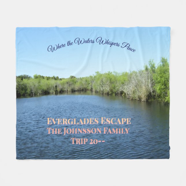 Everglades Landschaftsbild Fleecedecke (Vorderseite (Horizontal))