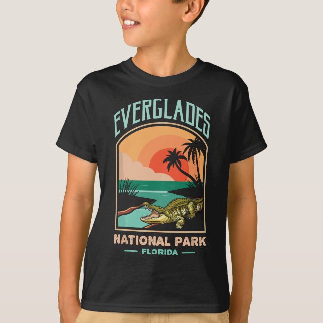 Everglades National Park US Crocodile Florida Alli T-Shirt (Vorderseite)