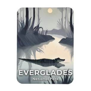 Everglades National Park Wasserfarben-Alligator Magnet