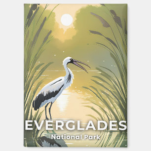 Everglades National Park   Wasserfarben-Storch Magnet