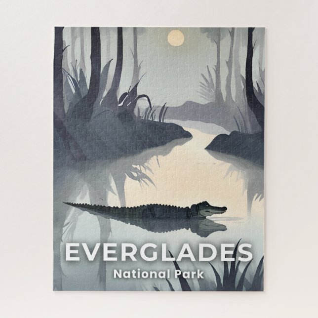 Everglades National Park | Watercolor Alligator (Vertikal)