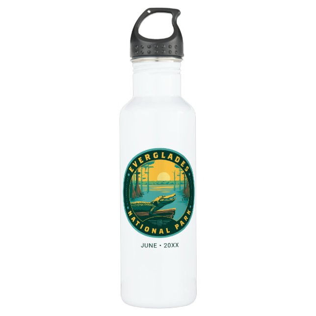 Everglades-Nationalpark Edelstahlflasche (Vorderseite)