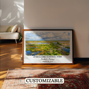 Everglades Nationalpark Florida, Aquarell Poster