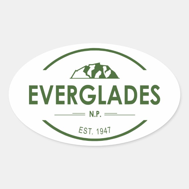 Everglades-Nationalpark Ovaler Aufkleber (Vorderseite)