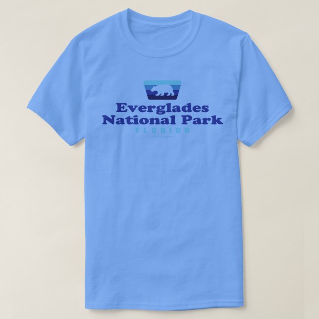 Everglades Nationalpark Retro Abzeichen Bär T-Shirt (Design vorne)