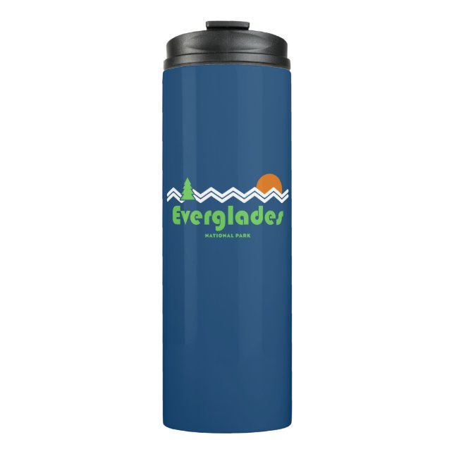 Everglades Nationalpark Retro Thermosbecher (Vorderseite)