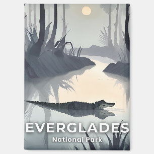 Everglades Nationalpark Wasserfarben-Alligator Magnet