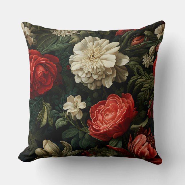 Everglow Weihnachten Florals Botanical Kissen (Vorderseite)