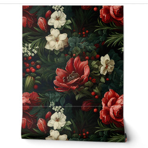 Everglow Weihnachten Florals Botanical Tapete
