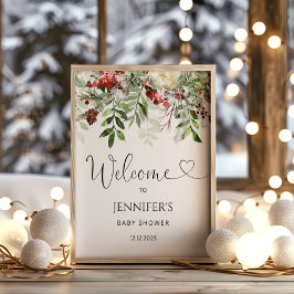 Evergreen baby Dusche Poster