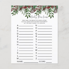 Evergreen Baby Item Game. Baby Shower Game