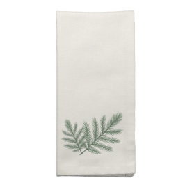 Evergreen Branch–Mountain-Inspired Botanical Cloth Serviette