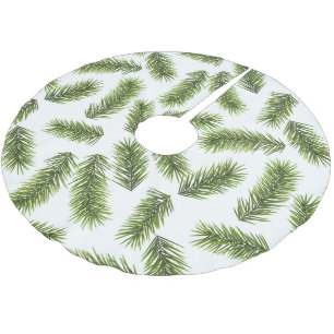 Evergreen Branch Muster Polyester Weihnachtsbaumdecke