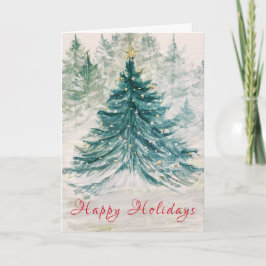 Evergreen Bright Holiday Card Karte
