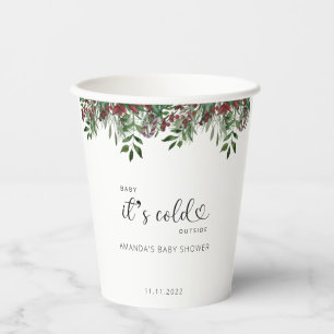 Evergreen Christmas Baby ist draußen kalt Pappbecher
