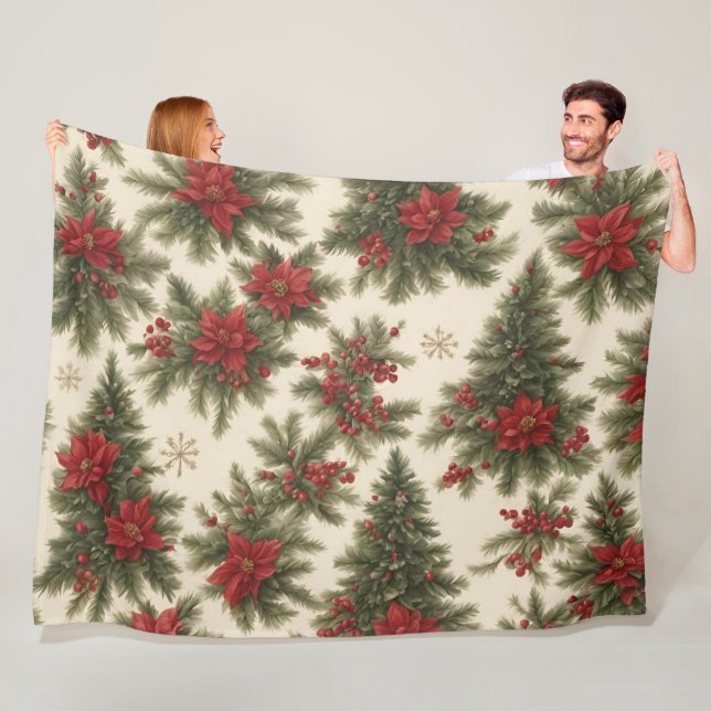 Evergreen Christmas Charm Fleece Blanket (Beispiel)