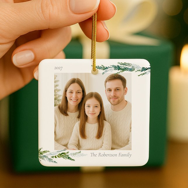 Evergreen Christmas Photo Ornament (Von Creator hochgeladen)