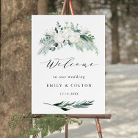 Evergreen & Cotton Blume Elegante Hochzeit Willkom