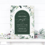 Evergreen & Cotton Blume Winterweihnachtsfest Part Einladung<br><div class="desc">Dieses Weihnachtsfest | Holiday party Einladung mit handgemalten Aquarellen im Wintergarten,  Blume aus Baumwolle mit Bogenrahmen und einem botanischen Wintermuster auf der Rückseite. Klicken Sie auf die SCHALTFLÄCHE BLAUE DESIGN TOOL,  um eine erweiterte Anpassung dieses Designs zu erhalten. Matching-Elemente sind ebenfalls verfügbar.</div>