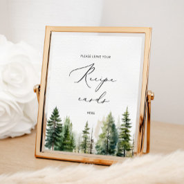 Evergreen elegant verließ hier Ihre Rezeptkarte Poster