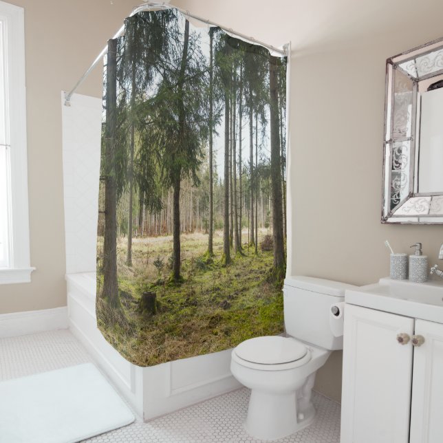Evergreen Forest Bliss 2 Duschvorhang (Beispiel)