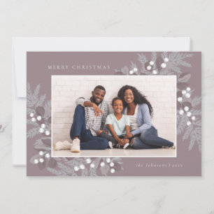 Evergreen Frame Foto Holiday Card
