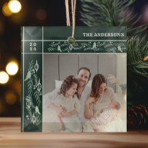 Evergreen Garland Frame Modern Foto Christmas