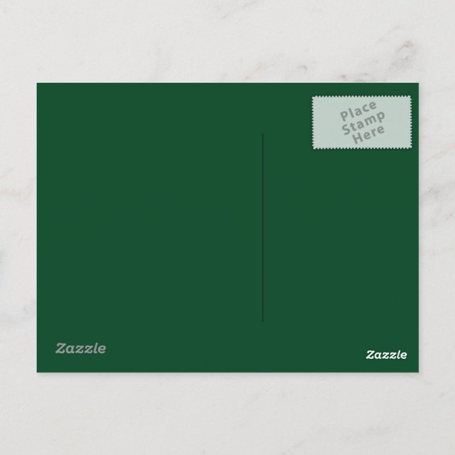 Evergreen Green Postcard Postkarte (Rückseite)