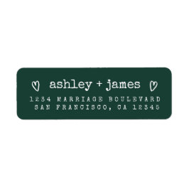 Evergreen Heart Couple Return Address