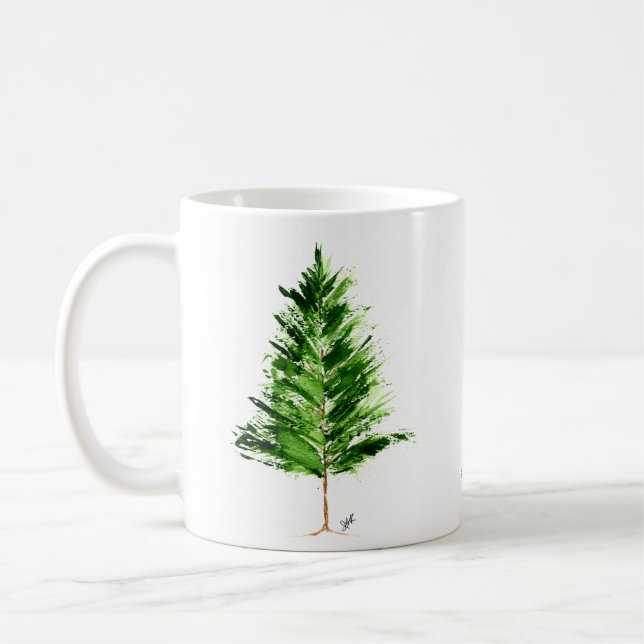 Evergreen Holiday Coffee Tasse White (Links)