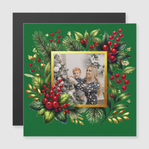 Evergreen Joy - Ein maßgeschneiderter Weihnachtsku Magnetkarte