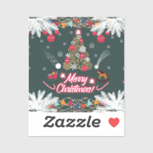 Evergreen Joy of Christmas Aufkleber