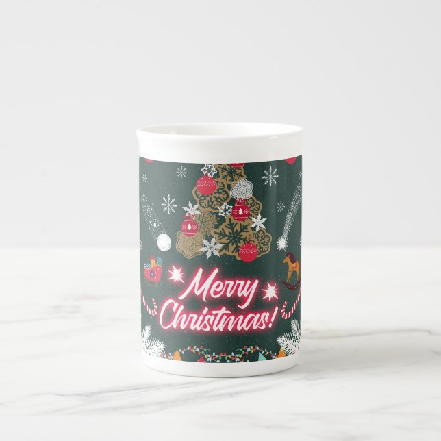 Evergreen Joy of Christmas Prozellantasse (Vorderseite)