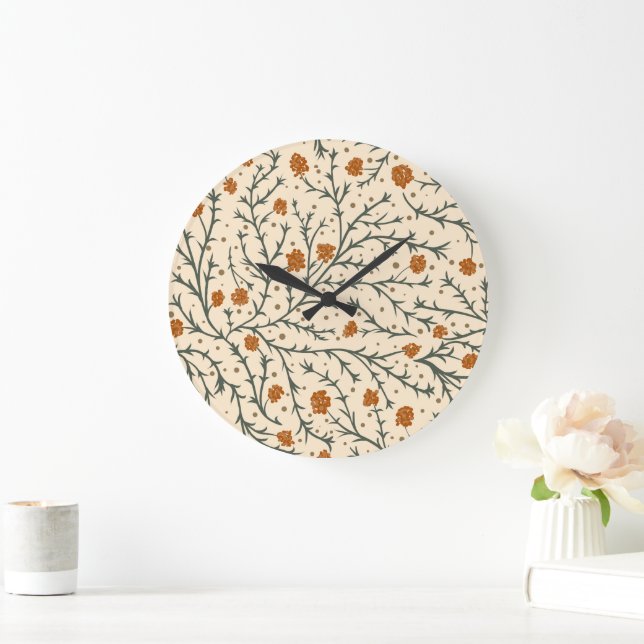 Evergreen Kisses Under the Mistletoe Heart Große Wanduhr (Zuhause)