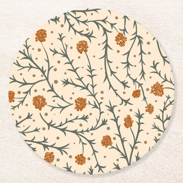 Evergreen Kisses Under the Mistletoe Runder Pappuntersetzer (Vorderseite)