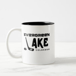 Evergreen Lake, Colorado Hockey, Zweifarbige Tasse