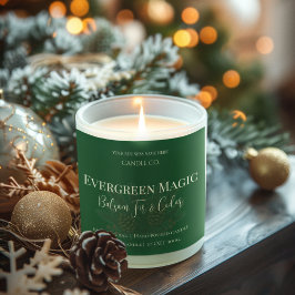 Evergreen Magic Christmas Candle Label | Custom Quadratischer Aufkleber