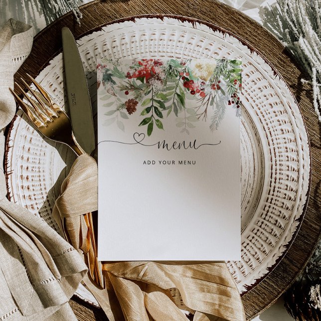 Evergreen-Menükarte Einladung (Von Creator hochgeladen)