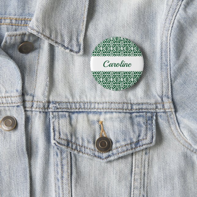 Evergreen mit weißem Crochet Lace-Muster Button (Beispiel)