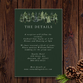 Evergreen Mountain Glen White Green Black Begleitkarte