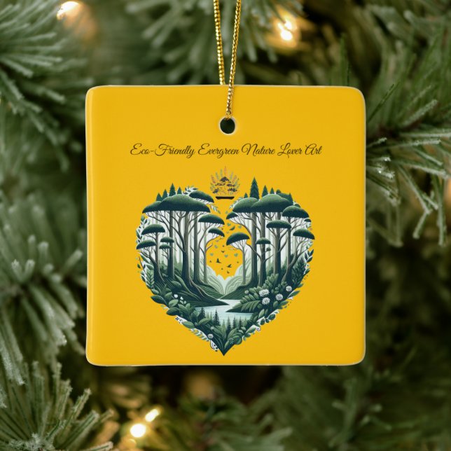 Evergreen Nature Lover Art Keramikornament (Baum)