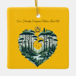 Evergreen Nature Lover Art Keramikornament