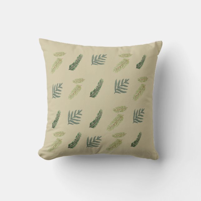 : Evergreen Pine Blätter Accent Pillow Kissen (Vorderseite)