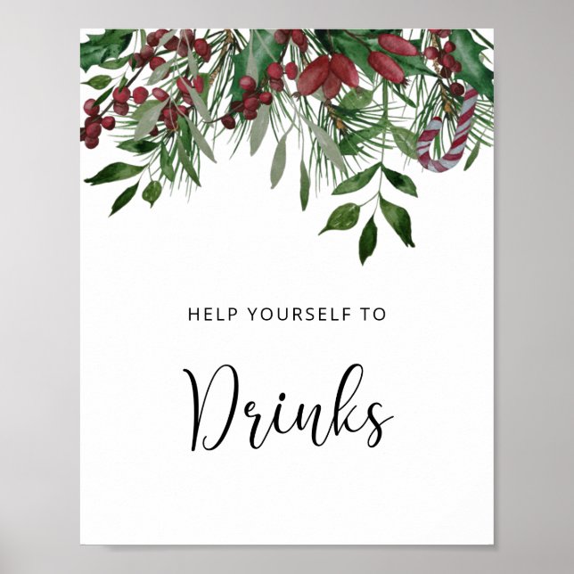 Evergreen pine tree Drinks Poster (Vorne)