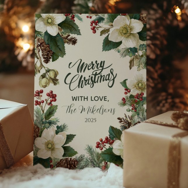 Evergreen Pinecone Feierlichkeiten Feiertagskarte (Von Creator hochgeladen)