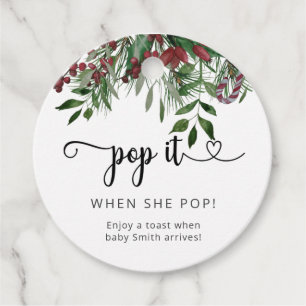 Evergreen Pop es, wenn sie Pop Baby-Dusche Geschenkanhänger