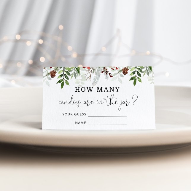 Evergreen rät wie viele Bonbons Begleitkarte (Von Creator hochgeladen)