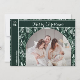 Evergreen Ribbon Modern Ein Foto Weihnachten