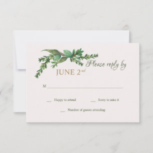 Evergreen RSVP Karten