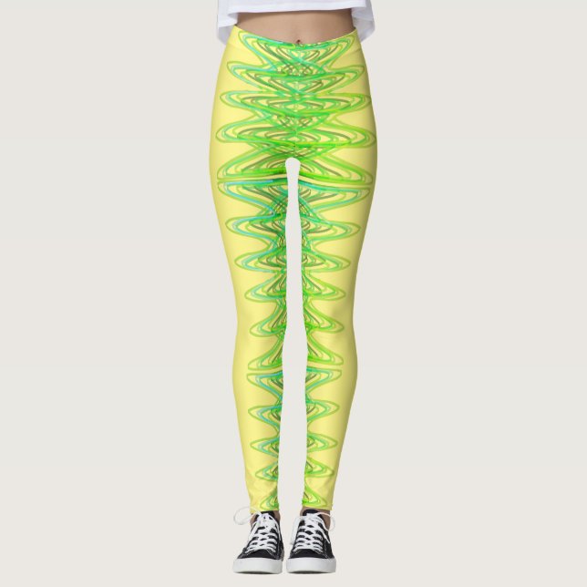 Evergreen Spirals in gelben Leggings (Vorderseite)